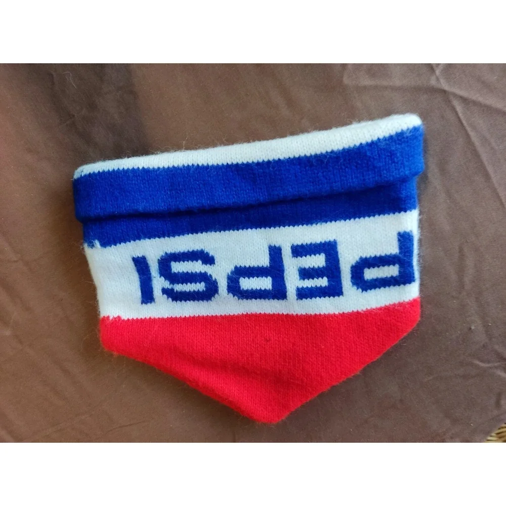 Vintage Pepsi Stocking Hat Cap Ski ‎ Winter Beanie 1970's 1980's
